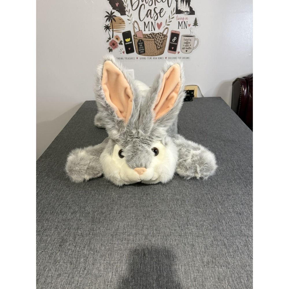Vintage 1999 Long Hair Floppy Bendable Ear 21" Bunny Rabbit Stuffed Plush
